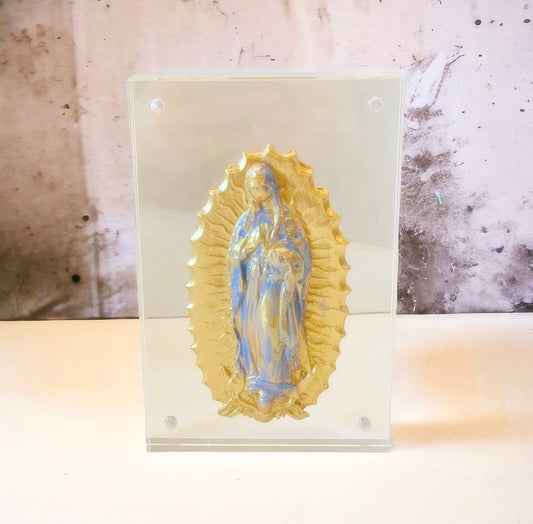 Gilded Acrylic Blessed Mother