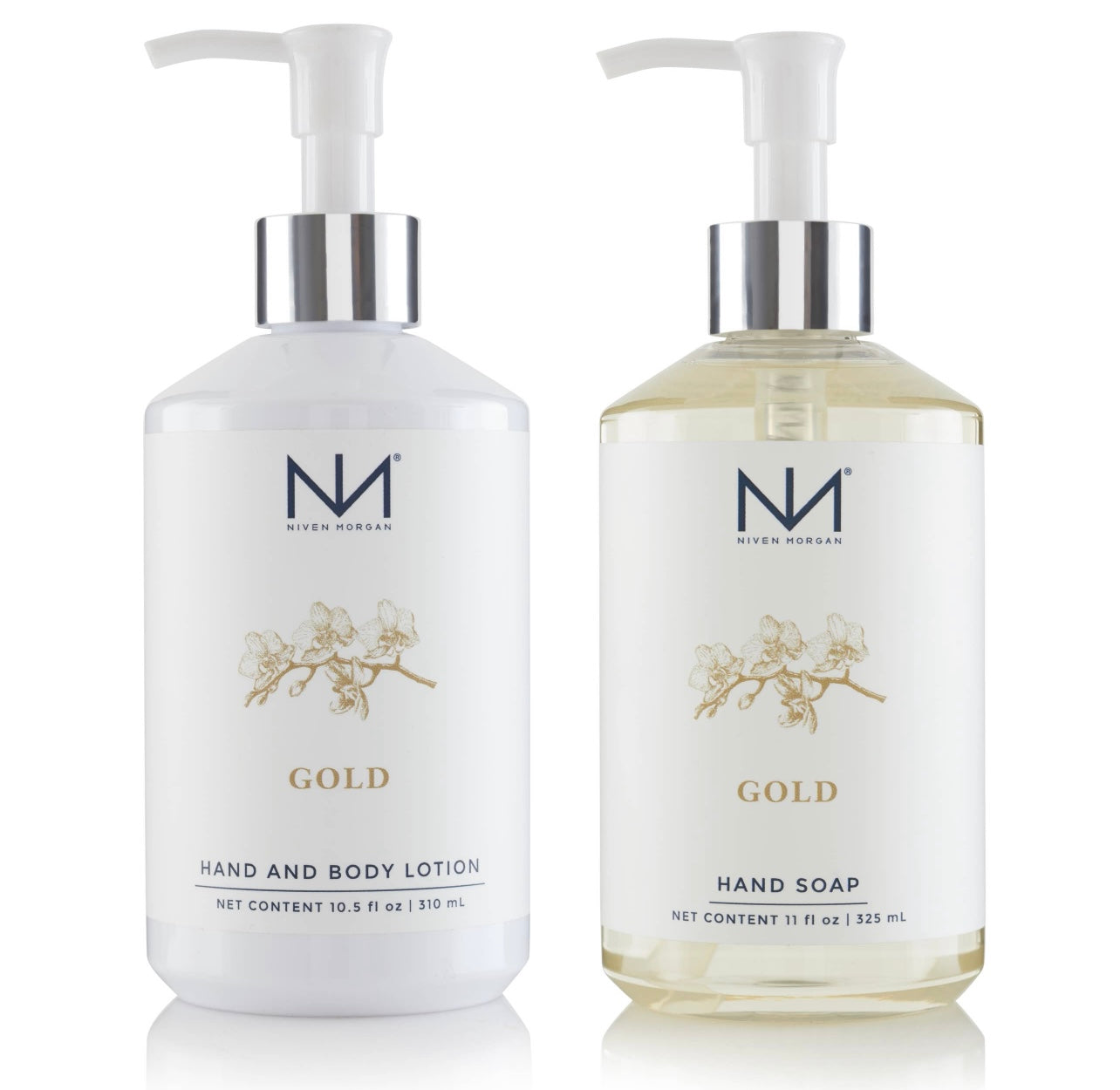 Niven Morgan- Gold Hand Soap and Lotion Set