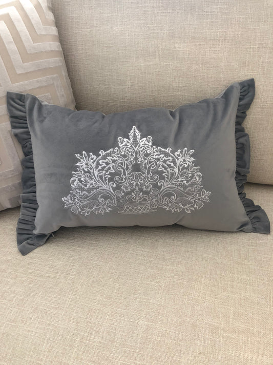 Velvet Grey Pillow