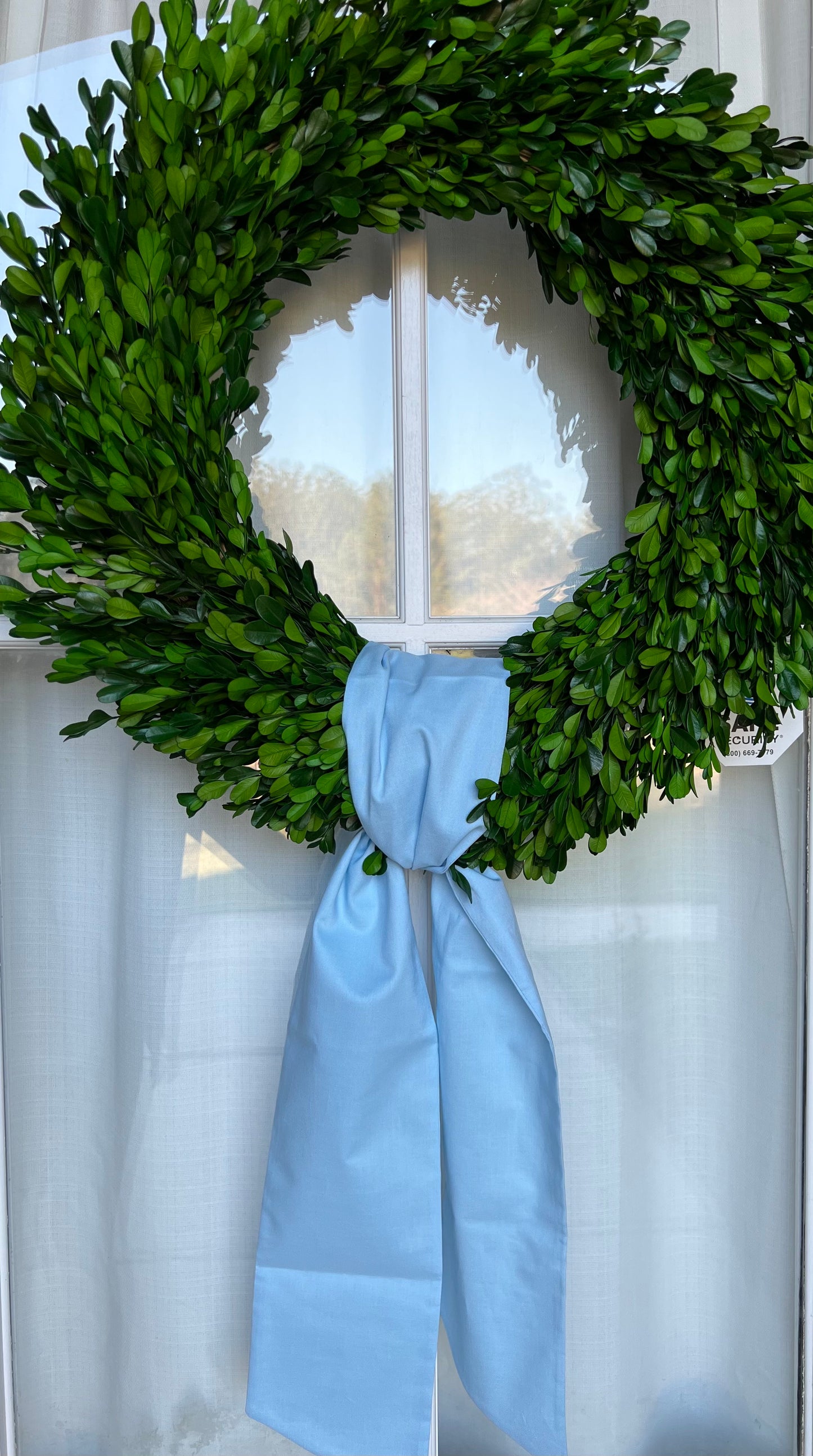 Wreath Sash- Baby Blue